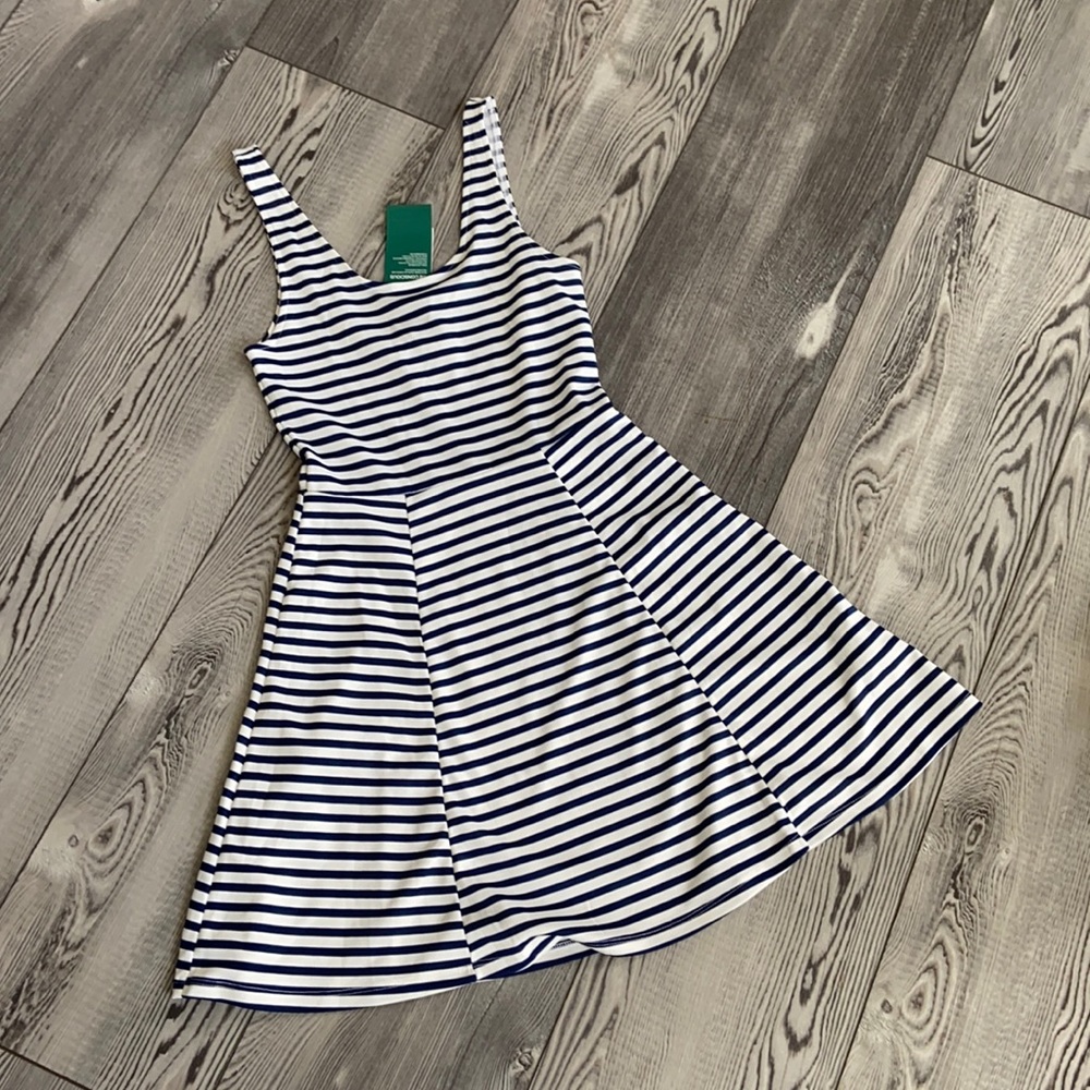 Navy striped dress